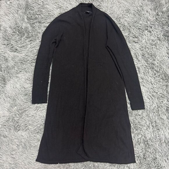 Sofia Cashmere Black Long Cardigan Size Medium - Picture 1 of 7